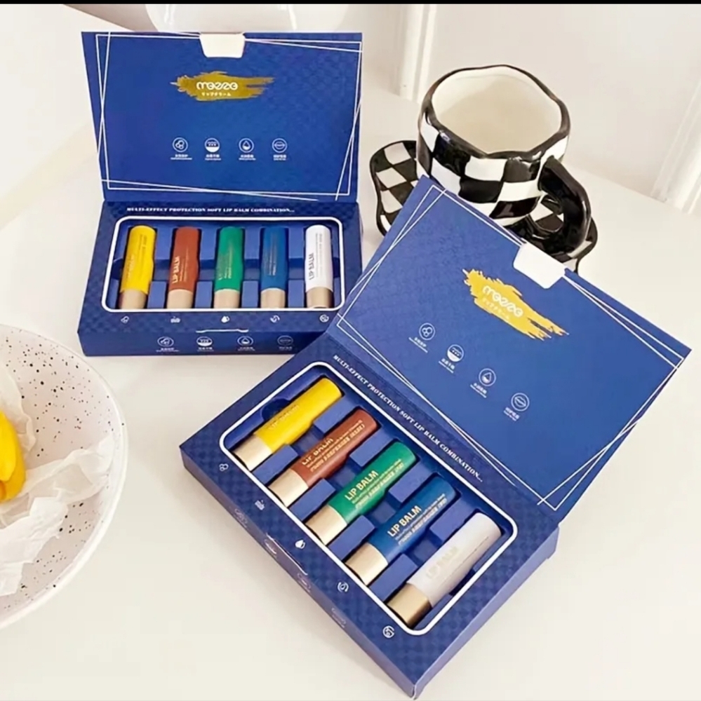 Gift box 5 tubes lip balm